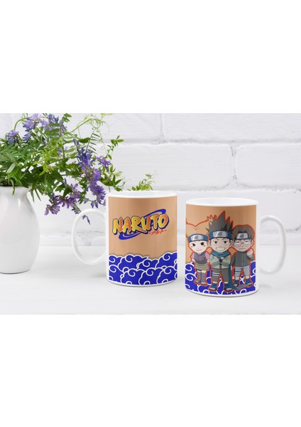 Anime Naruto Temalı Özel Tasarım Baskılı Kupa Bardak 001