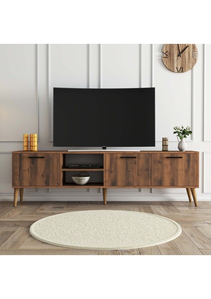 Exxen 180 cm (Ahşap Ayaklı) Tv Ünitesi Hat Rengi 1583