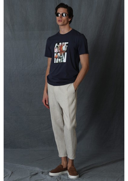 Blake Modern Grafik T-Shirt Antrasit