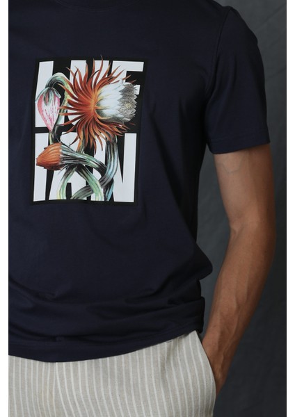 Blake Modern Grafik T-Shirt Antrasit