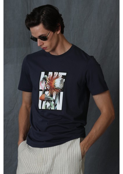 Blake Modern Grafik T-Shirt Antrasit
