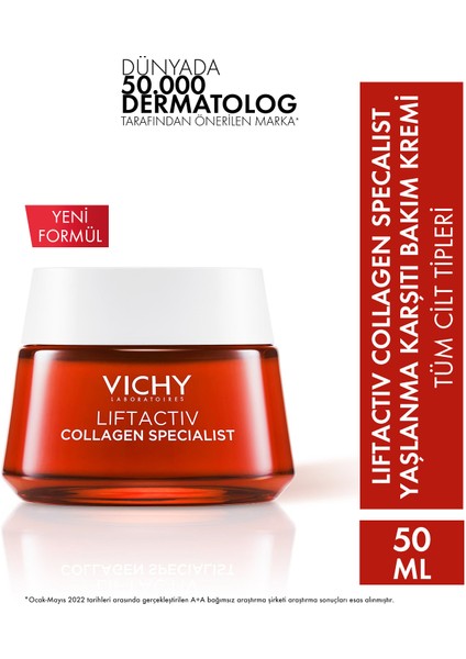 Liftactiv Collagen Specialist Bakım Kremi  Üretimini Destekleyici 50 ml