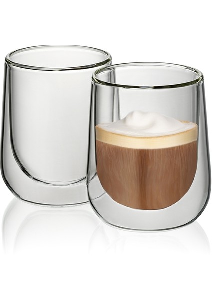 Fontana Çift Cidarlı Cappucino Bardağı 2'li 180 ml