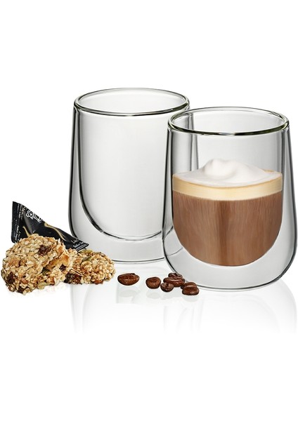 Fontana Çift Cidarlı Cappucino Bardağı 2'li 180 ml