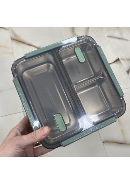 Vagon Çelik Hazneli Kare Yemek Taşıma Kabı Yeşil BL50350-3 fiyatları