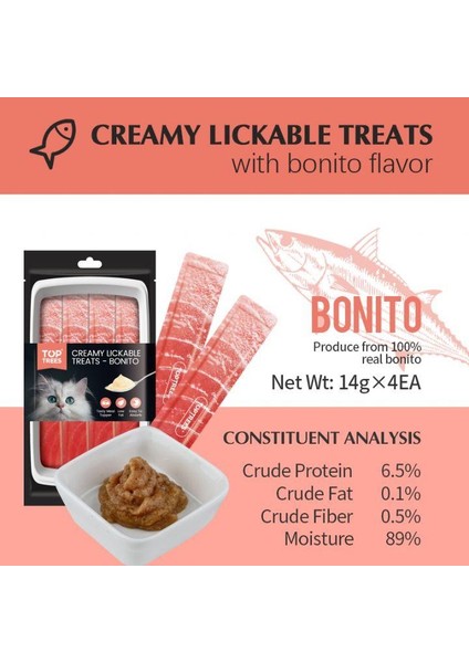 Kedi Ödül Krem Bonito 4X14GR
