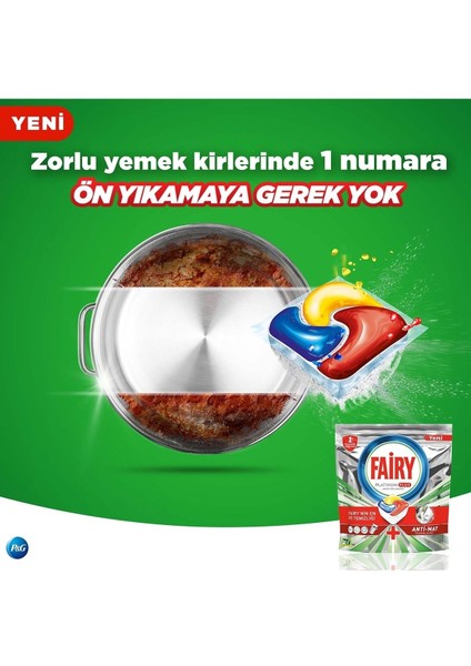Platinum Plus Bulaşık Makinesi 75'li Kapsül + Fairy 500 ml Sıvı + Sünger indirimleri