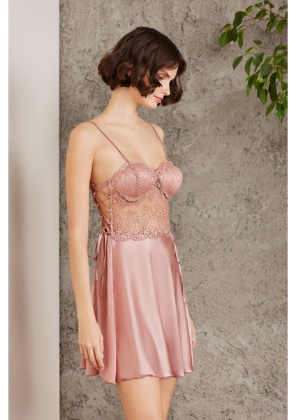 Saten Gecelik Sabahlık Pijama Takım Şort Takım 6'lı Gelin Çeyiz Seti - 6005 modelleri