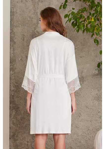 Saten Dantelli Gecelik & Sabahlık Takım - 4010 fiyatları