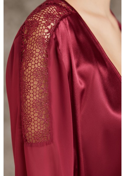 Saten Gecelik Sabahlık Pijama Takım Şort Takım 6'lı Gelin Çeyiz Seti - 6005 modelleri