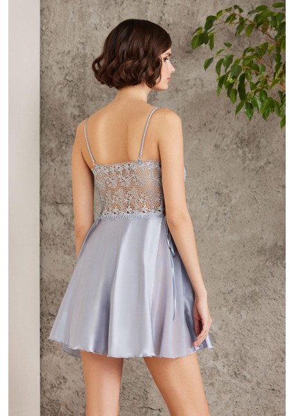 Saten Gecelik Sabahlık Pijama Takım Şort Takım 6'lı Gelin Çeyiz Seti - 6005 indirimleri