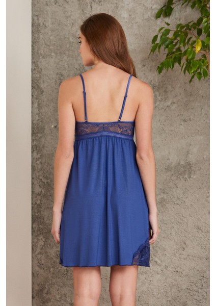 Saten Dantelli Gecelik & Sabahlık Takım - 4010 indirimleri