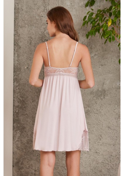 Saten Dantelli Gecelik & Sabahlık Takım - 4010 indirimleri