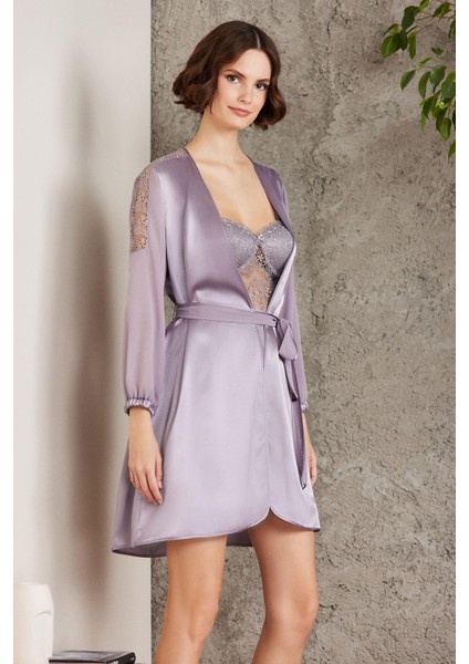 Saten Gecelik Sabahlık Pijama Takım Şort Takım 6'lı Gelin Çeyiz Seti - 6005 fiyatları