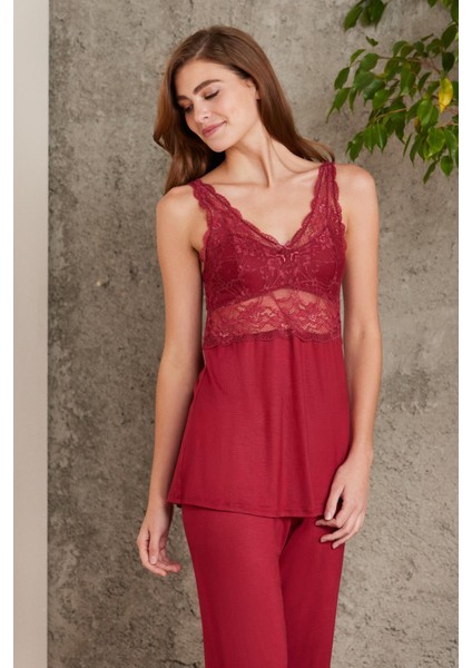 Dantelli Penye 3'lü Kadın Pijama Takımı 2810 fiyatları