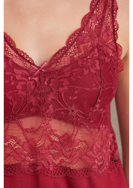 Dantelli Penye 3'lü Kadın Pijama Takımı 2810 modelleri