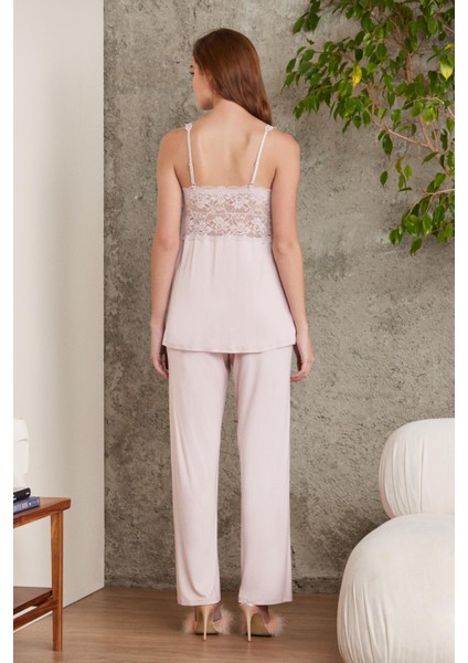 Dantelli Penye 3'lü Kadın Pijama Takımı 2810 indirimleri