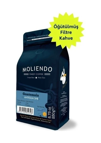 Moliendo Guatemala Antigua SHB Yöresel Kahve (Öğütülmüş Filtre Kahve) 250 g