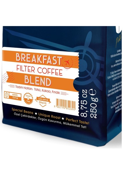 Moliendo Finest Coffee Moliendo Breakfast Blend Filtre Kahve (Öğütülmüş Filtre Kahve) 250 g