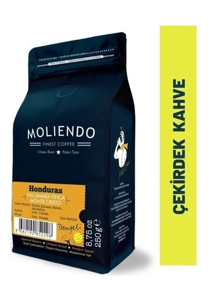 Moliendo Honduras Pacamara Finca Monte Cristo Yöresel Kahve (Çekirdek Kahve) 250 g