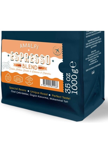 Moliendo Amalfi Espresso Blend Kahve (Çekirdek Kahve) 1000 g