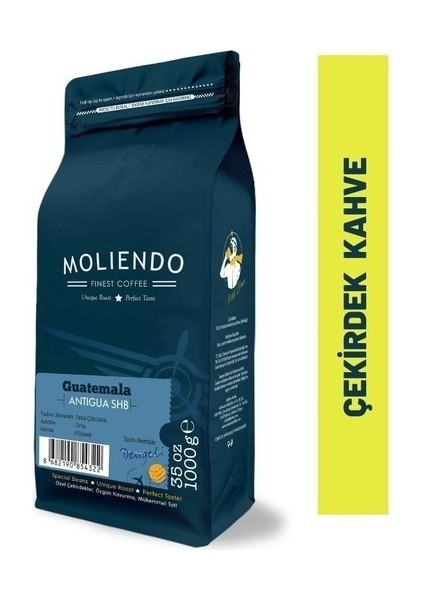 Moliendo Guatemala Antigua SHB Yöresel Kahve (Çekirdek Kahve) 1000 g
