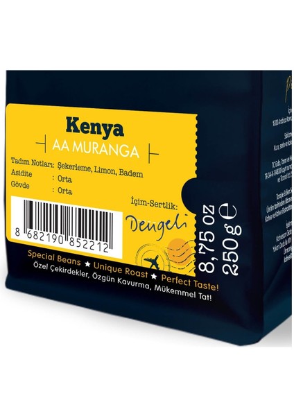Moliendo Kenya AA Muranga Yöresel Kahve (Çekirdek Kahve ) 250 g