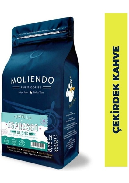 Moliendo Ravello Espresso Blend Kahve (Çekirdek Kahve) 250 g