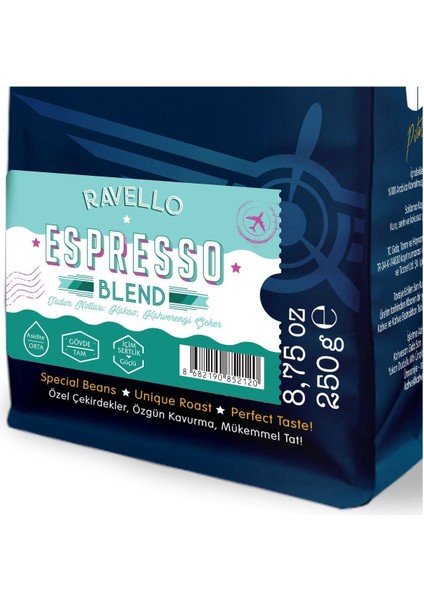 Moliendo Ravello Espresso Blend Kahve (Çekirdek Kahve) 250 g