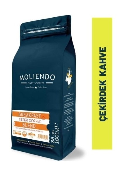 Moliendo Breakfast Blend Filtre Kahve (Çekirdek Kahve) 1000 g