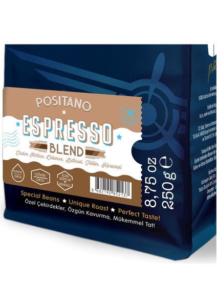 Moliendo Positano Espresso Blend Kahve (Çekirdek Kahve) 250 g