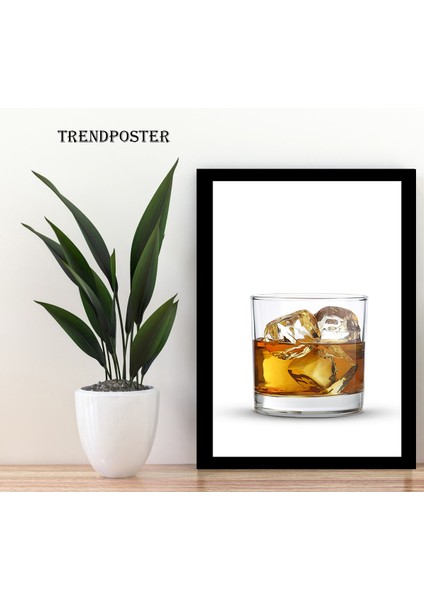 Siyah Çerçeve Görünümlü Bar Köşesi Için Duvar Tablosu Retro Ahşap Poster