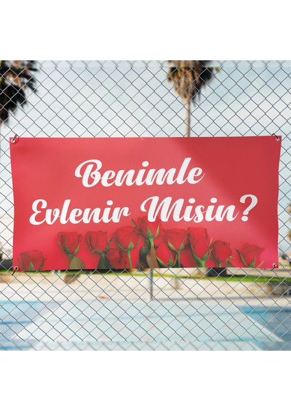 Evlilik Teklifi Afişi Pankartı Benimle Evlenir Misin