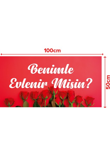 Evlilik Teklifi Afişi Pankartı Benimle Evlenir Misin