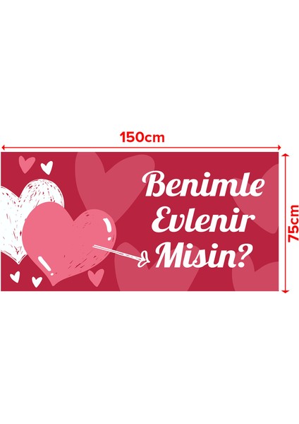 New Jargon Evlilik Teklifi Afişi Pankartı Benimle Evlenir Misin