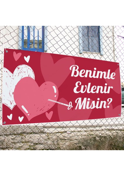 Evlilik Teklifi Afişi Pankartı Benimle Evlenir Misin