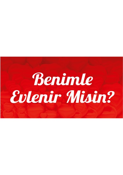Evlilik Teklifi Afişi Pankartı Benimle Evlenir Misin