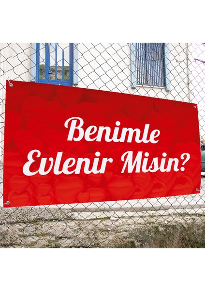 Evlilik Teklifi Afişi Pankartı Benimle Evlenir Misin