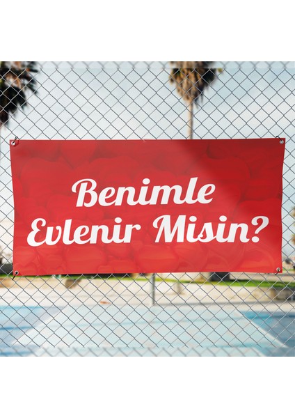 Evlilik Teklifi Afişi Pankartı Benimle Evlenir Misin