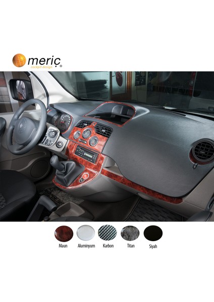 Meriç® Renault Kangoo Ön Torpido Kaplama Analog Maun 14 Parça 2009-2016
