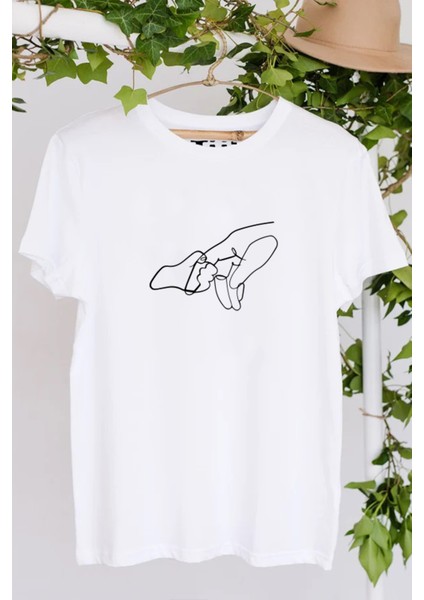 Anne Baba Çocuk Minimalist Özel Tasarım Pamuklu Tişört fiyatları