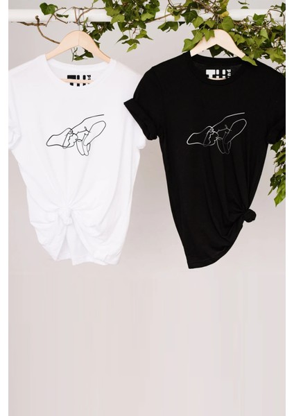 Anne Baba Çocuk Minimalist Özel Tasarım Pamuklu Tişört modelleri