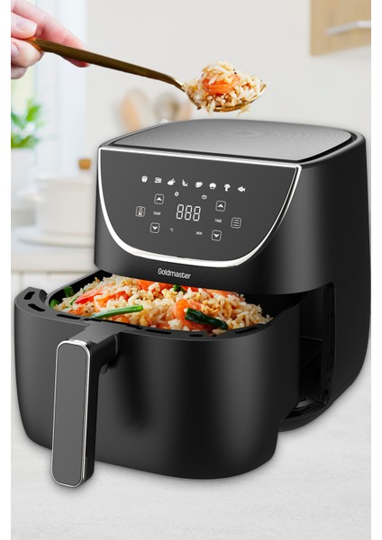 Blackfry 1700 Watt Dijital Dokunmatik 8 Ön Programlı 5.7 Litre Airfryer Yağsız Kızartma Sıcak Hava Fritöz