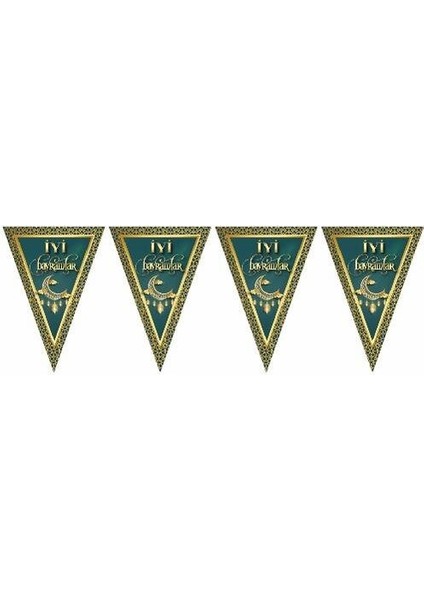 Iyi Bayramlar Kaligrafi 4lü Asmalı Tavan Süs Iyi Bayramlar Flama Iyi Bayramlar Zikzak Banner ve LED