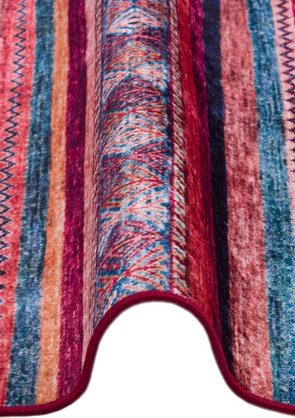 Home Etnik Kilim Desen Yıkanabilir Baskılı Pamuk Taban Halı