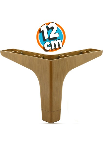 Mobilya Kanepe Yatak Sehpa Tv Ünitesi Baza Koltuk Ayağı Koyu Ceviz Renk 12 cm Ayak