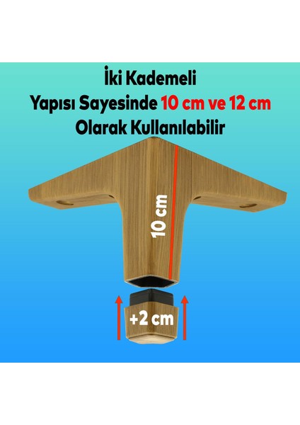 Mobilya Kanepe Yatak Sehpa Tv Ünitesi Baza Koltuk Ayağı Koyu Ceviz Renk 12 cm Ayak modelleri