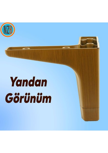 Mobilya Kanepe Yatak Sehpa Tv Ünitesi Baza Koltuk Ayağı Koyu Ceviz Renk 12 cm Ayak fırsatları