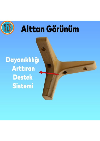 Mobilya Kanepe Yatak Sehpa Tv Ünitesi Baza Koltuk Ayağı Koyu Ceviz Renk 12 cm Ayak indirimleri