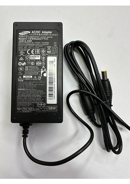 14 Volt Samsung Monitör Adaptörü 14 Volt 6.5 mm 4.4 mm Adaptör 14 Volt Iğneli Monitör Adaptörü